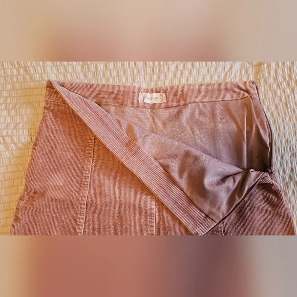 Altar'd State - Pink Corduroy Women's Skirt - Picture 3 of 7